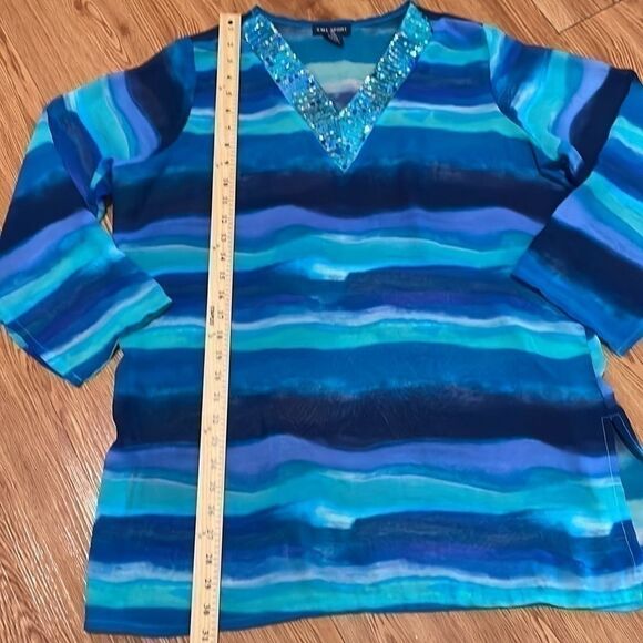 SML Sport women’s beach cover-up. Size L. Blue/green. - Picture 3 of 5